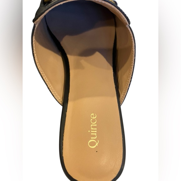 Quince Horsebit Loafer Mule Italian Leather Black Classic Casual Women's 8 - Picture 10 of 16